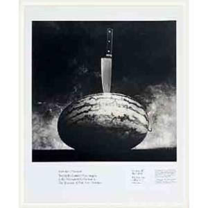 ポスター アート Watermelon and Knife 1988年（ロバート メイプルソープ） 額装品 ウッドベーシックフレーム｜aziz