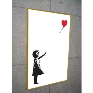 額装済/30%OFF/バンクシー/Balloon Girl 赤い風船と少女 : azポスター