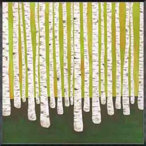 ポスター アート Birch Forest（リサ コンドン） 額装品 アルミ製ハイグレードフレーム