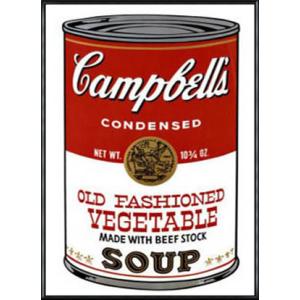 キャンベルスープ缶 I (トマト) 1968（アンディ ウォーホル） 額装品