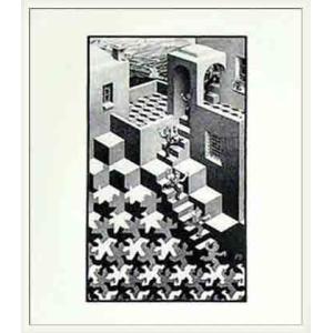 Metamorphose I（MC エッシャー） 額装品 アルミ製ハイグレード