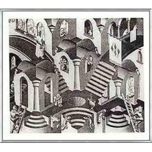 ポスター アート Les Amants (The Lovers)（ルネ マグリット） 額装品
