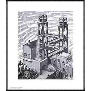 額装済/昼と夜/MC エッシャー 昼と夜（MC エッシャー） ポスター販売のアズポスター｜ポスター