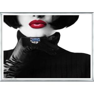 Ruby Lips I（アーティスト不明） 額装品 アルミ製ベーシックフレーム