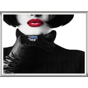 Ruby Lips I（アーティスト不明） 額装品 アルミ製ハイグレードフレーム