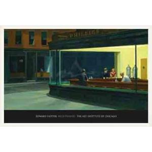 額装済/Early Sunday Morning エドワードホッパー/ポスター : az
