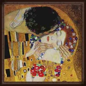 接吻　（ディティール）（グスタフ クリムト） 額装品 ウッドハイグレードフレーム