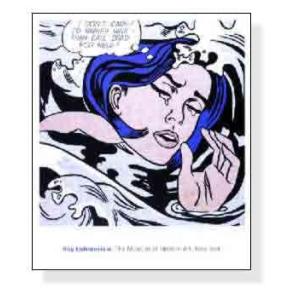 Girl in Mirror、 1963（ロイ リキテンスタイン） 額装品 アルミ製ハイ