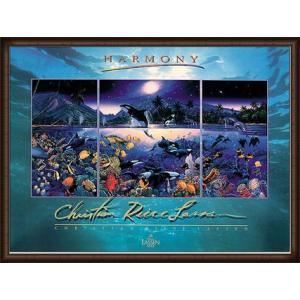 クリスチャンラッセン MOTHER'S LOVE 複製画 額装 ポスター ラッセン ポスター「マザーズ ラブ」海 マリンアート イルカ アート