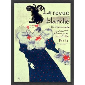 La Revue Blanche 限定2000枚（アンリ ド トゥールーズ ロートレック） 額装品 ウッドベーシックフレーム｜aziz
