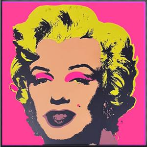 特別額装マット作品/アートポスター/マリリンモンロー 1967 (hot pink