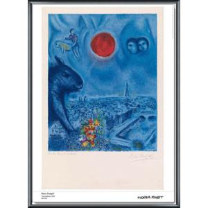 ポスター アート ヴァンスの恋人（マルク シャガール） 額装品 ウッド