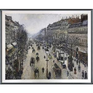 Boulevard Montmartre 1897（ジャコブ カミーユ ピサロ） 額装品 アルミ製ベーシックフレーム｜aziz