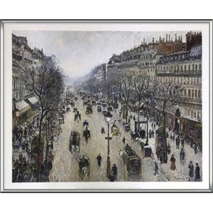 Boulevard Montmartre 1897（ジャコブ カミーユ ピサロ） 額装品 アルミ製ハイグレードフレーム｜aziz