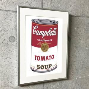 特別額装マット作品/アートポスター/ウォーホル/キャンベルスープ缶
