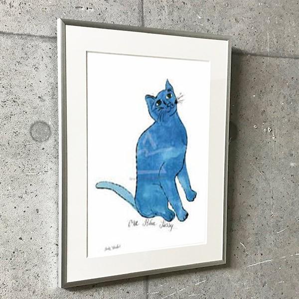 特別額装マット作品/アートポスター/ウォーホル/Untitled (One Blue Pussy) ...