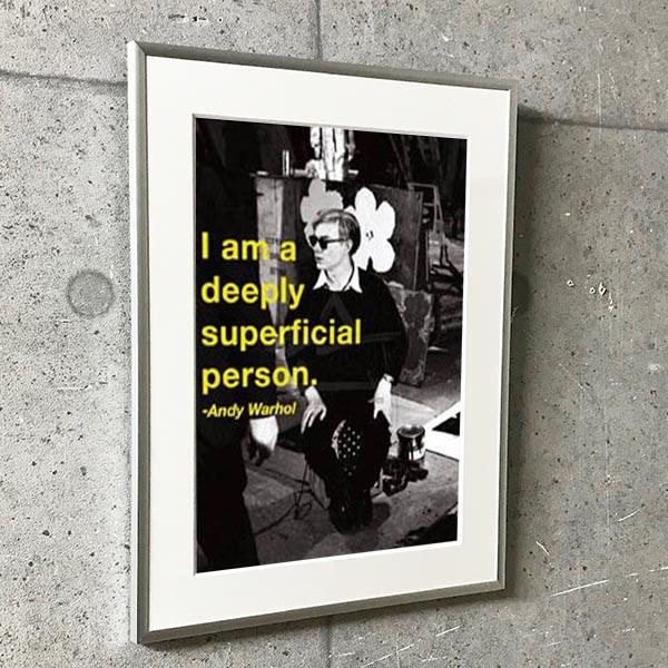 特別額装マット作品/アートポスター/I am a deeply superficial person...