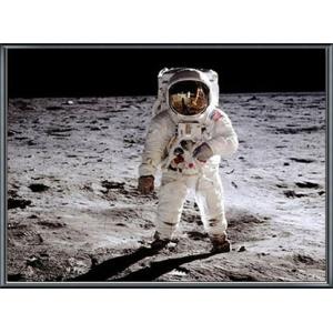 Apollo 11 Astronaut Buzz Aldrin on the Moon July 20 1969（フォトグラファー） 額装品 アルミ製ベーシックフレーム｜aziz