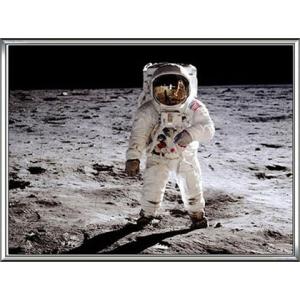 Apollo 11 Astronaut Buzz Aldrin on the Moon July 20 1969（フォトグラファー） 額装品 アルミ製ハイグレードフレーム｜aziz