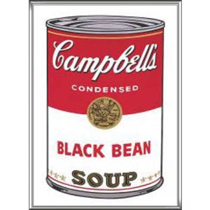 Campbell Soup I Black Bean 1968（アンディ ウォーホル） 額装品 アルミ製ハイグレードフレーム｜aziz