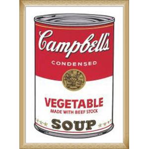 Campbell Soup I Vegetable 1968（アンディ ウォーホル） 額装品 ウッド...