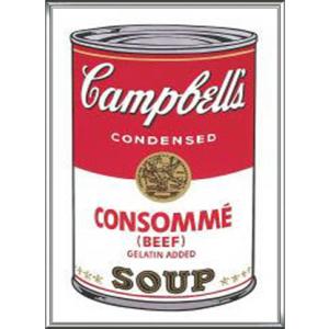 Campbell Soup I Consomme 1968（アンディ ウォーホル） 額装品 アルミ製...