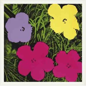 フラワーズ 1970 (1 purple、 1 yellow、 2 pink)（アンディ ウォーホル...