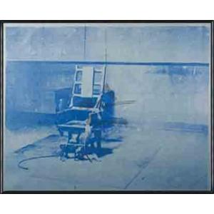 ポスター アート Electric Chair 1971年（アンディ ウォーホル） 額装品 アルミ製ハイグレードフレーム｜aziz