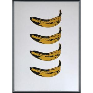 Banana 1966 x4（アンディ ウォーホル） 額装品 アルミ製ベーシックフレーム｜aziz