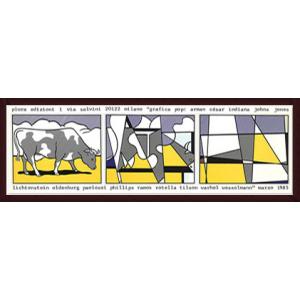 Cow Going Abstract 1985（ロイ リキテンスタイン） 額装品 ウッドハイ