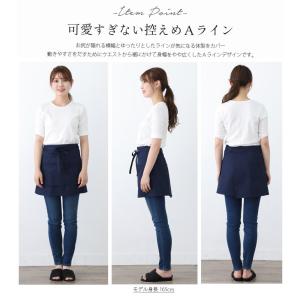 ツイル生地 ショート丈 エプロン ツイル ギャ...の詳細画像2