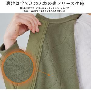 裏フリース 撥水加工 割烹着 裏起毛 無地 ゆ...の詳細画像2