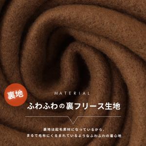 裏フリースギンガムチェック切り替えワンピースエ...の詳細画像2