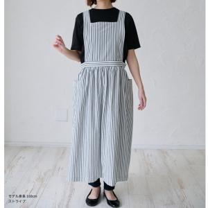 肩ひもリボン着丈調節ワンピースエプロン エプロ...の詳細画像4