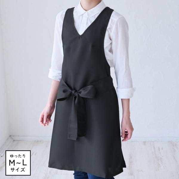 前結びリボンエプロン ドレスエプロン サロンエプロン カフェエプロン ネイルサロン エプロン リボン...