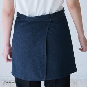 ショート丈 デニムエプロン 腰巻き ギャルソン...の詳細画像5