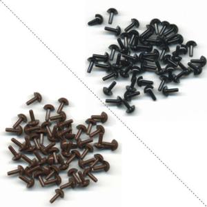 差込型目玉ボタン 3.5mm 徳用50ヶ入/さし目 プラスチックアイ