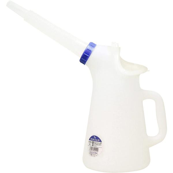 AZオイルジョッキー 4L フタ＆こし網付き [ポリジョッキ ポリジョッキー オイルジョッキ]