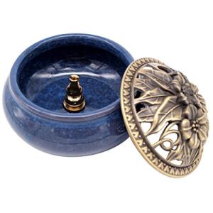 陶器 香炉 お香 立て付 直径9.5cm アロマ 陶磁器