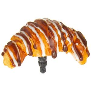 末武サンプル イヤホンジャックアクセサリー クロワッサンチョコ 約34mm s-12104