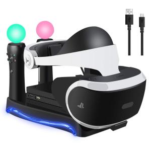 LIDIWEE PSVR スタンド VR多機能スタンド PS Moveコントローラ*2 充電 VRコネクタ VRヘッドセット 一台四役 VRコネクタ二代PSVR 2とPS3 MOVE/PS4 MO