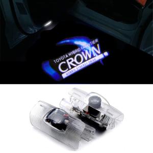 Hxqdt カーテシーランプ クラウン ロゴ投影 ドアウェルカムライトLEDゴーストシャドーライト取り付け簡単 2個セット