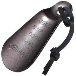 SAMTIAS 携帯 靴べら 真鍮 金属 ハンド シューホーン つや消し ブラック