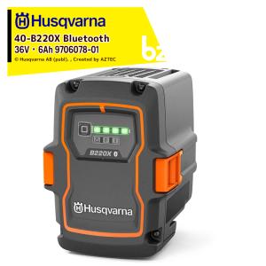 Husqvarna ハスクバーナ 36V・6Ah多用途 Li-Ion リチウムイオン バッテリー 40-B220X Bluetooth 9706078_01 法人様限定
