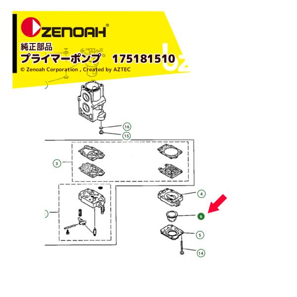 ゼノア ZENOAH 部品 純正部品プライマーポンプ プライマリ 刈払機草刈機 チェンソー ヘッジト...