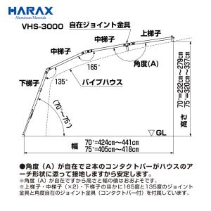 ハラックス HARAX ハウス用昇降ハシゴ 農...の詳細画像1