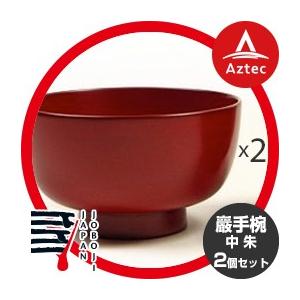 松沢漆工房 <2個セット>岩手県産漆　巖手椀 (中) 朱　お椀