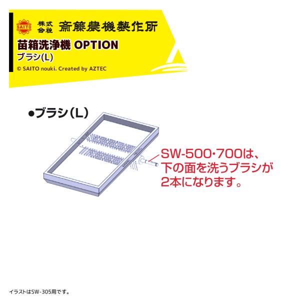 齋藤農機製作所 サイトー <純正部品>苗箱洗浄機 SW-102用 ブラシアッシ (L)   1412...