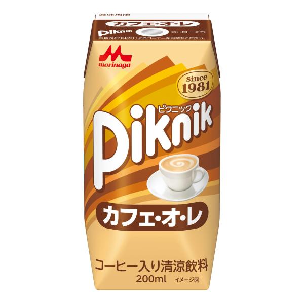 森永乳業 ピクニック カフェ・オ・レ 200ml [紙パック 飲料 ドリンク 飲み物 常温保存]×2...