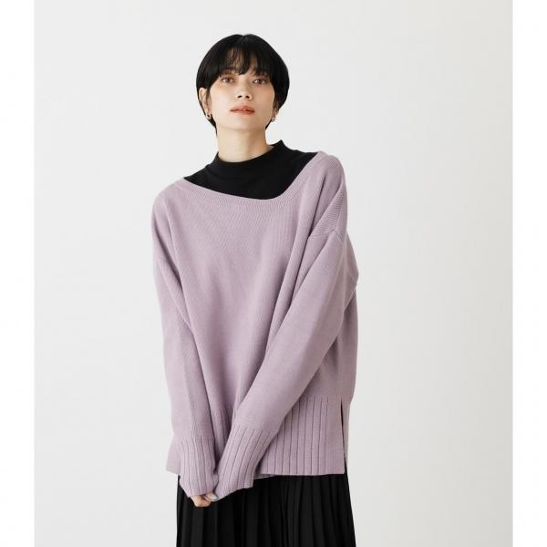 ASYMMETRY NECK LOOSE TOPS/アシンメトリーネックルーズトップス/レディース/...